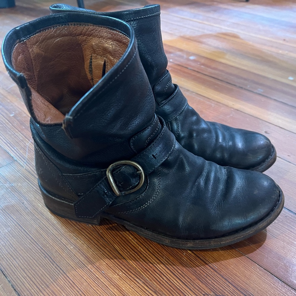 Fiorentini + Baker Black Moto Boots 37.5